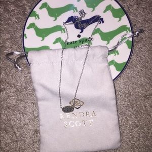 Kendra Scott Elisa Platinum Drusy Necklace